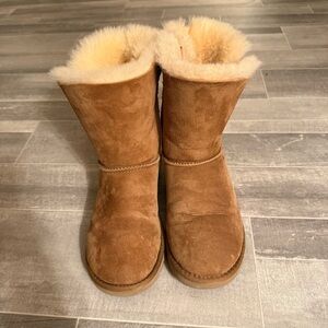 UGG Nash Suede Shearling Buckle Boots